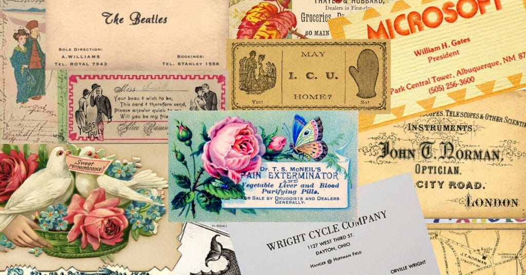 Business card collage